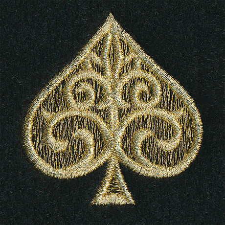 Gilded Card Suits - Spade