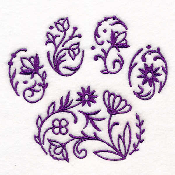 Garden Whimsy Paw Print