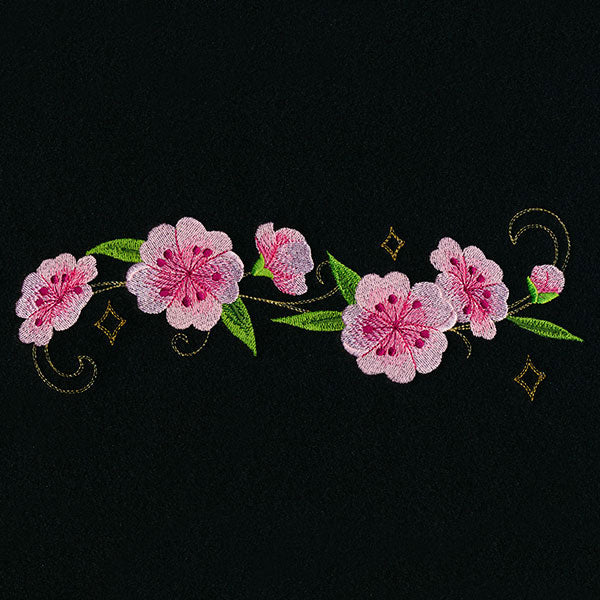 Swirling Gilded Blossoms - Horizontal Border