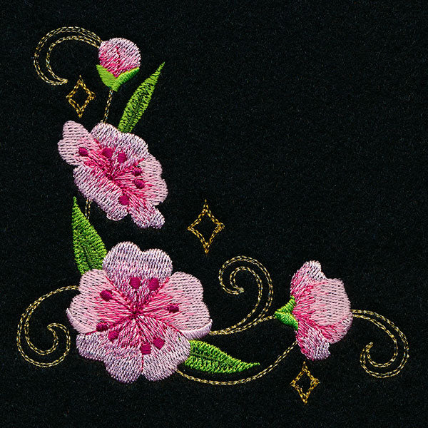 Swirling Gilded Blossoms - Corner