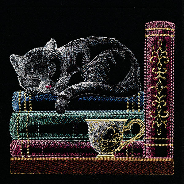 Build a Bookshelf Scene – Cat and Teacup