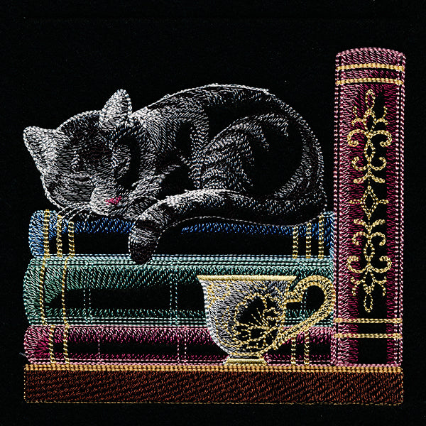 Build a Bookshelf Scene – Cat and Teacup