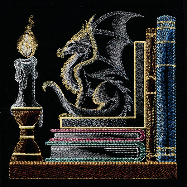 Build a Bookshelf Scene – Dragon and Candle