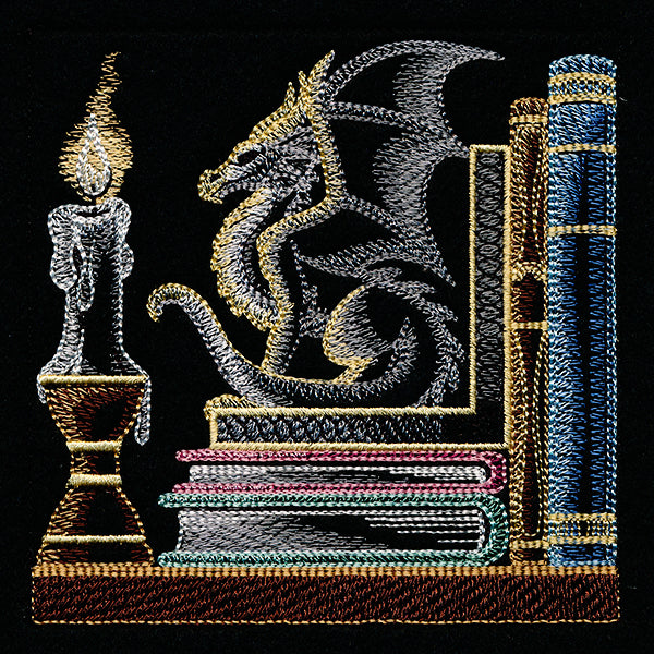 Build a Bookshelf Scene – Dragon and Candle