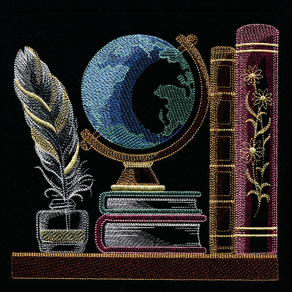 Build a Bookshelf Scene – Globe and Quill
