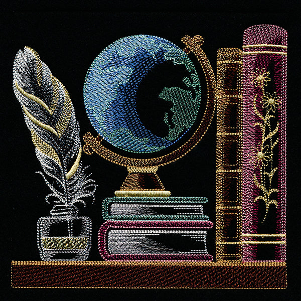 Build a Bookshelf Scene – Globe and Quill
