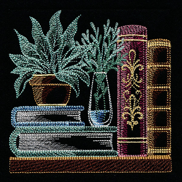 Build a Bookshelf Scene – Plants and Books