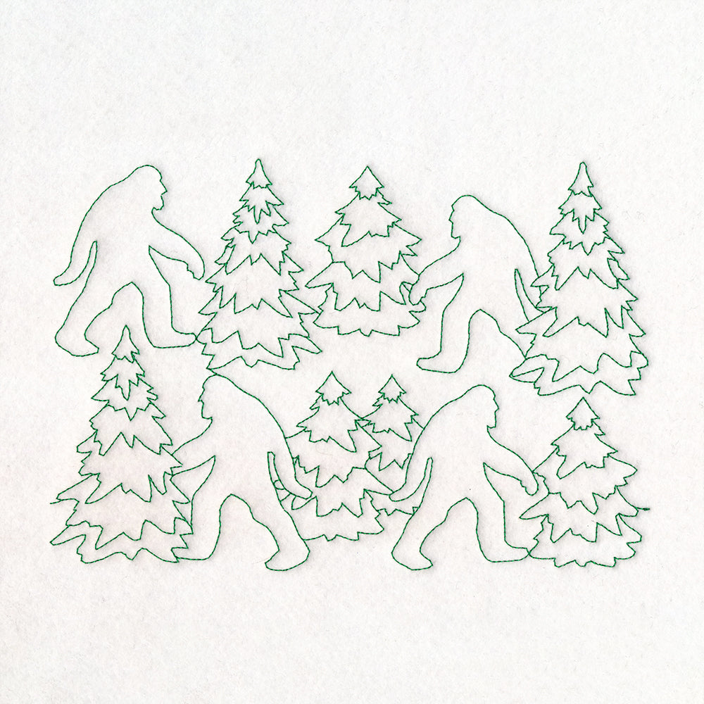 Cryptid Creatures - Bigfoot (Edge-to-Edge Quilting)