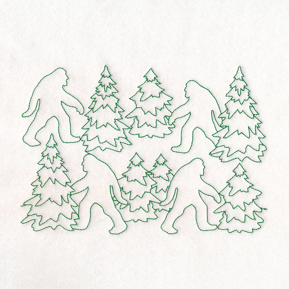 Cryptid Creatures - Bigfoot (Edge-to-Edge Quilting)