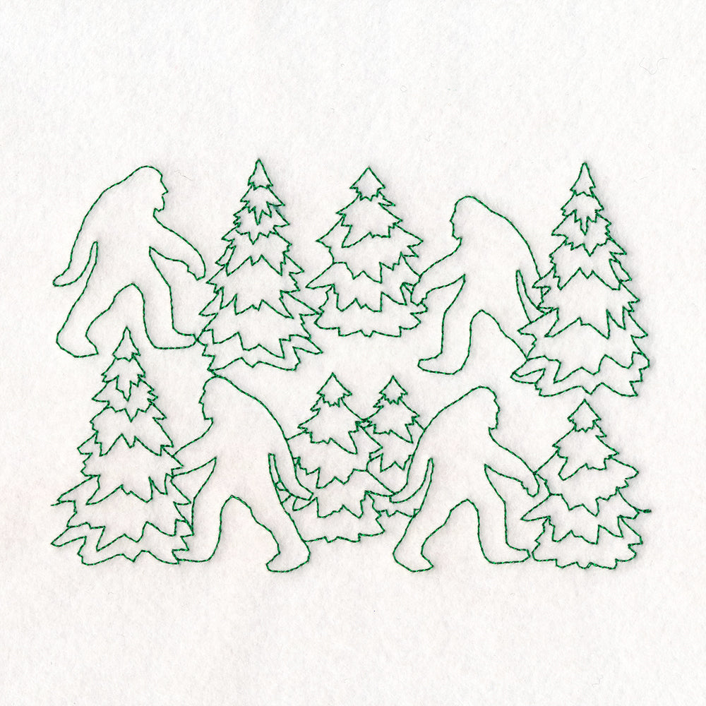 Cryptid Creatures - Bigfoot (Edge-to-Edge Quilting)