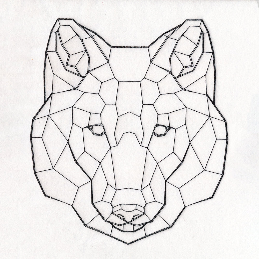 Simple Geometric Wolf (Quilting)