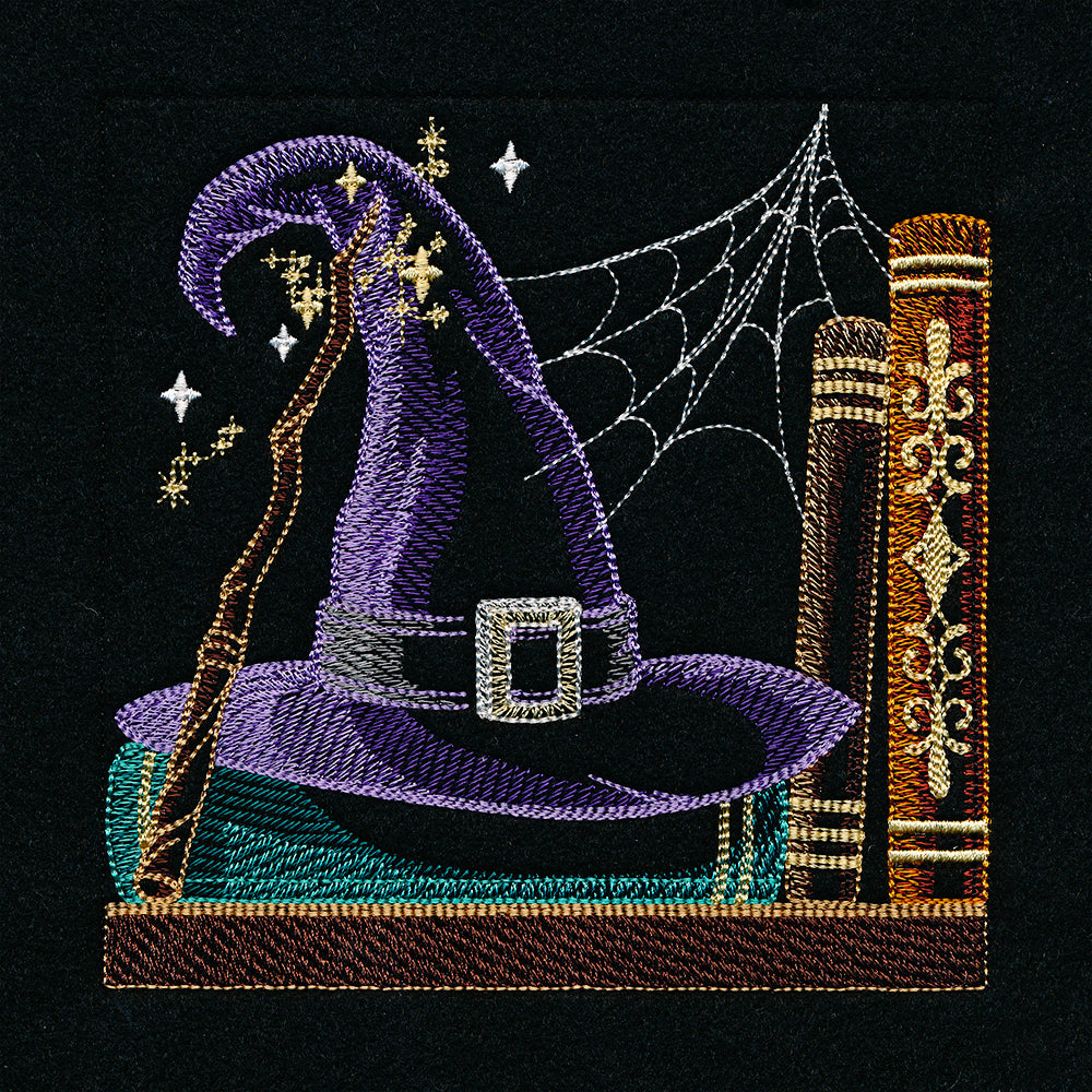 Build a Halloween Bookshelf Scene - Magical Hat and Wand