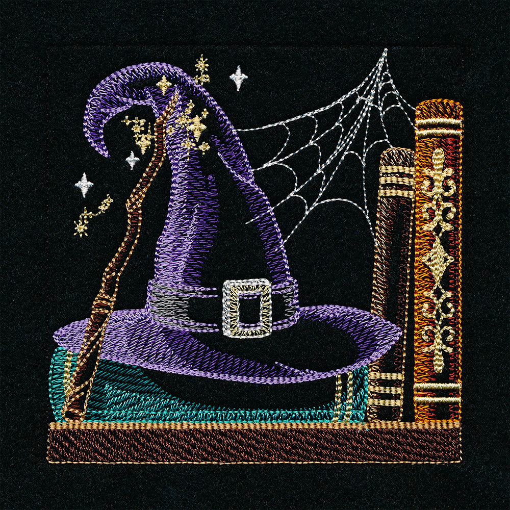 Build a Halloween Bookshelf Scene - Magical Hat and Wand