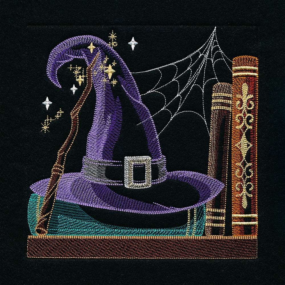 Build a Halloween Bookshelf Scene - Magical Hat and Wand