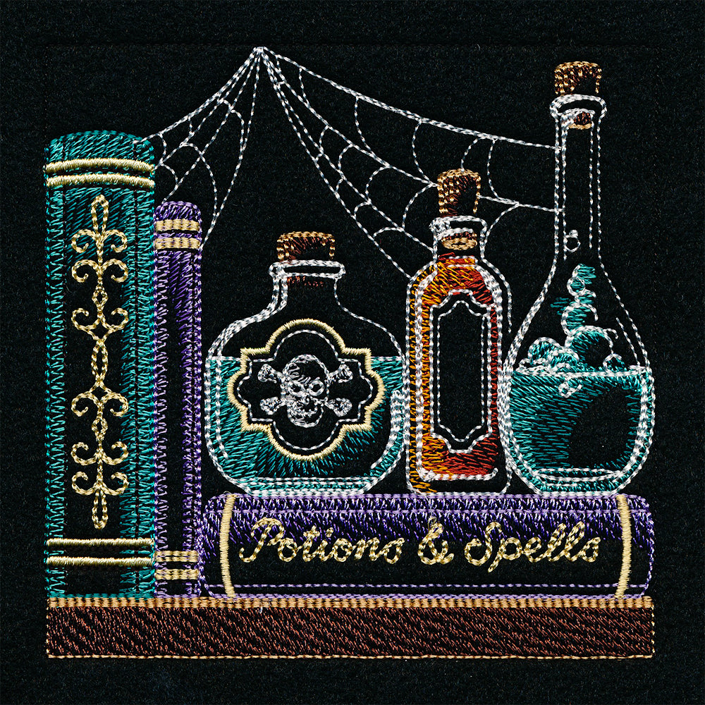 Build a Halloween Bookshelf Scene - Potions and Spells