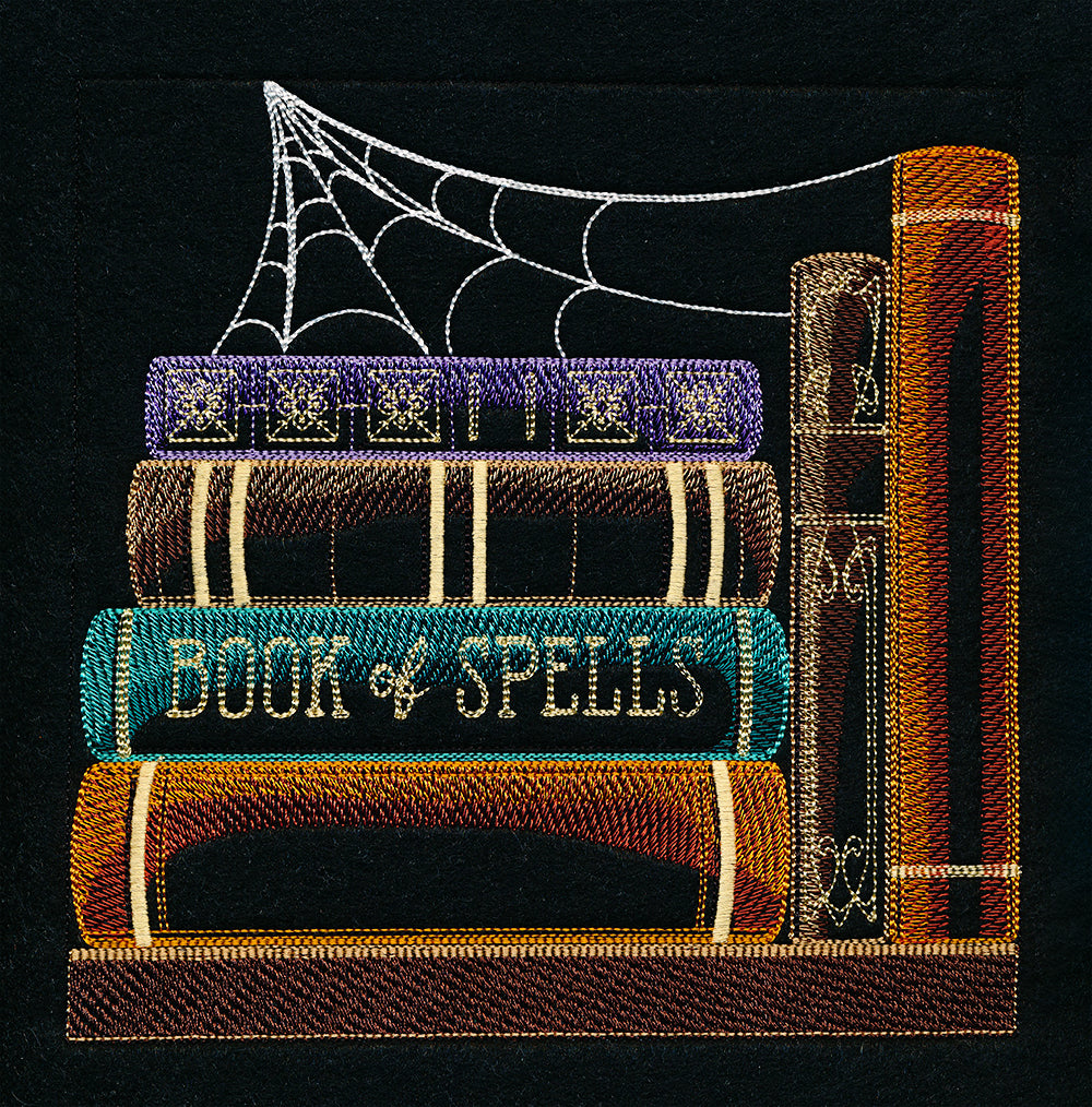 Build a Halloween Bookshelf Scene - Book of Spells