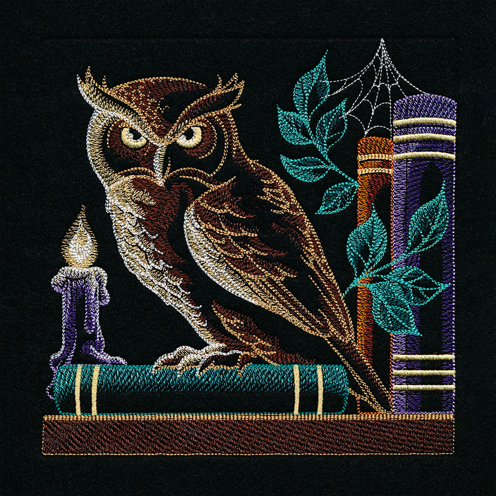 Build a Halloween Bookshelf Scene - Owl and Candle