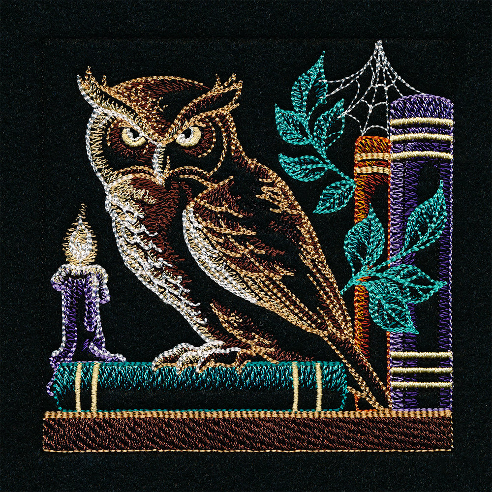 Build a Halloween Bookshelf Scene - Owl and Candle