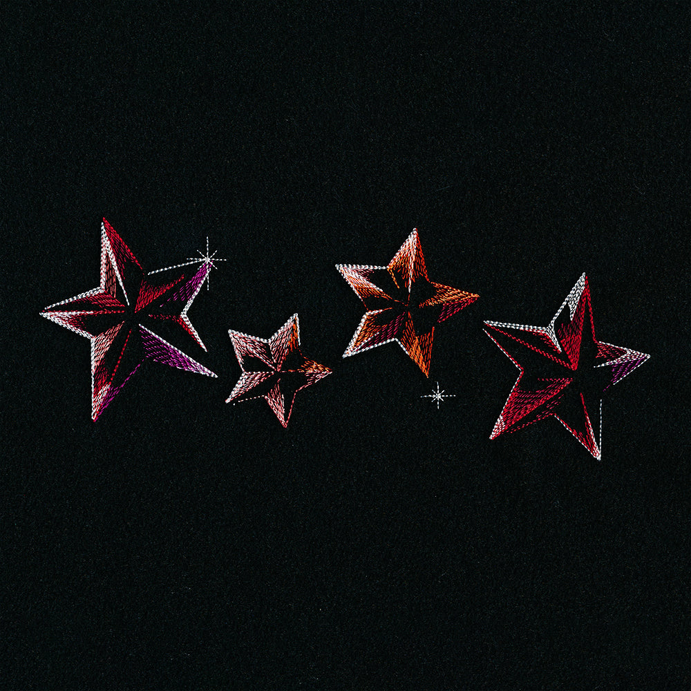 Iridescent Stars Border