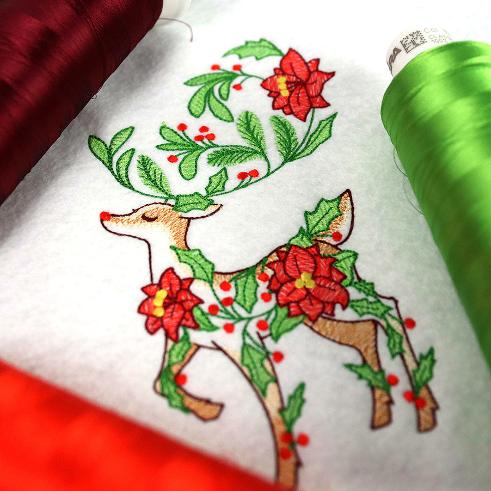 Floral Christmas Reindeer