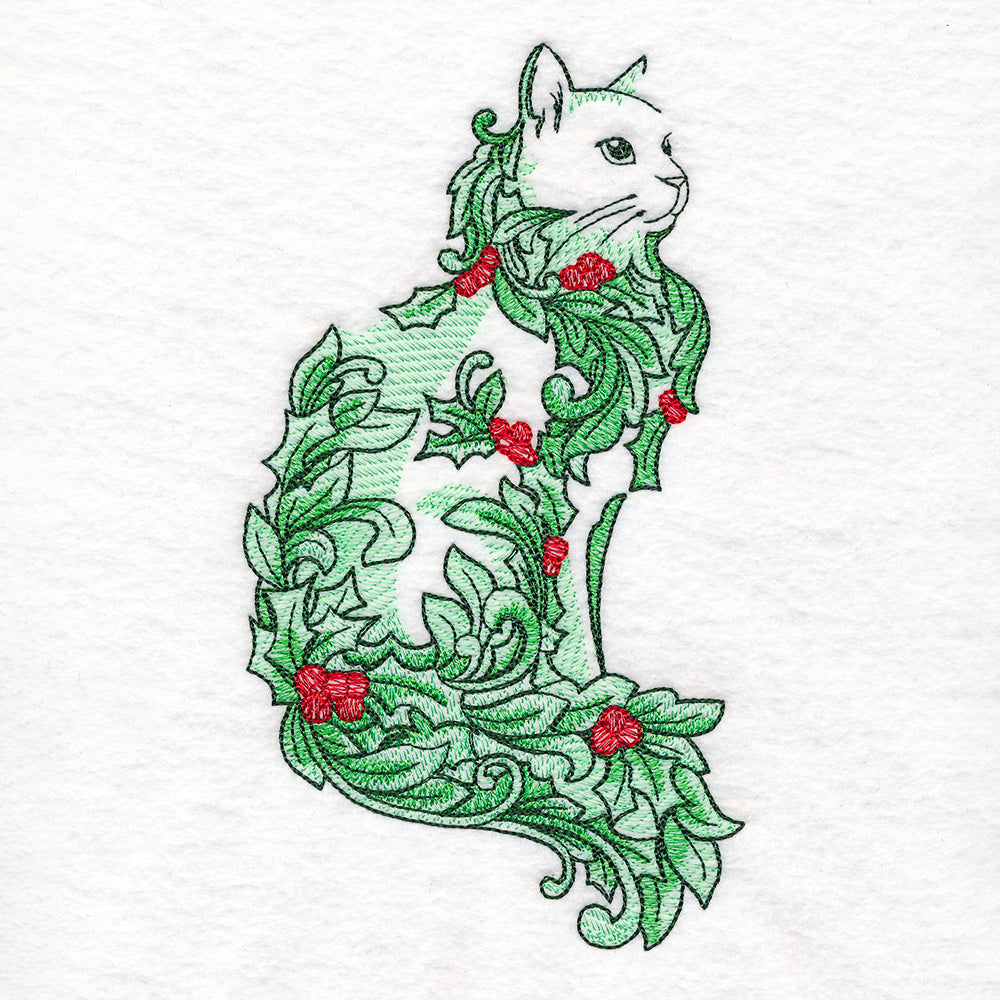 Holly & Berries Festive Feline