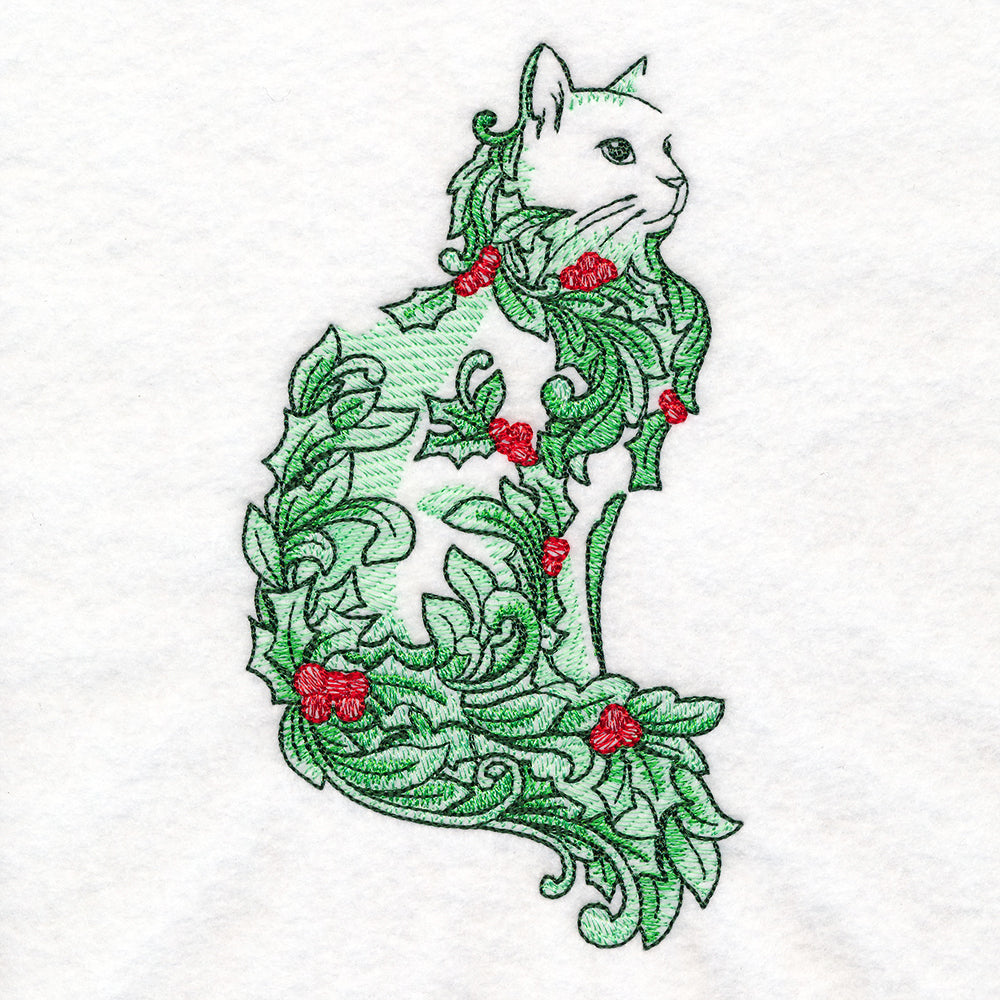Holly & Berries Festive Feline