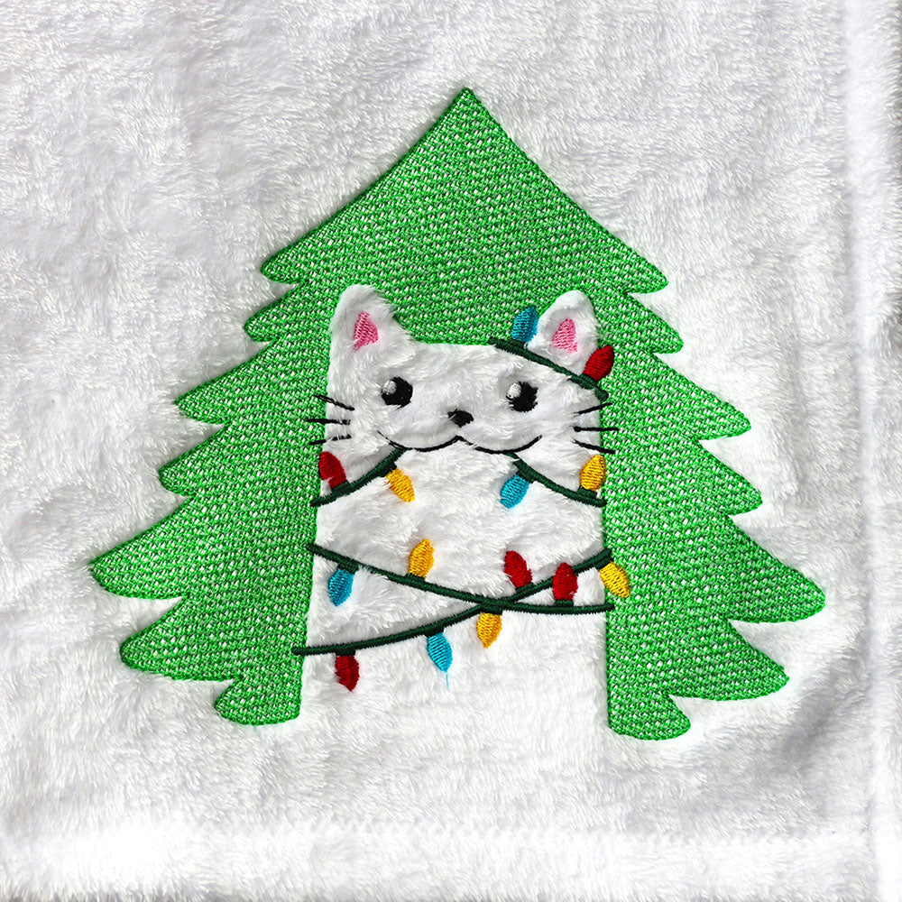 Christmas Lights Kitty (Embossed)