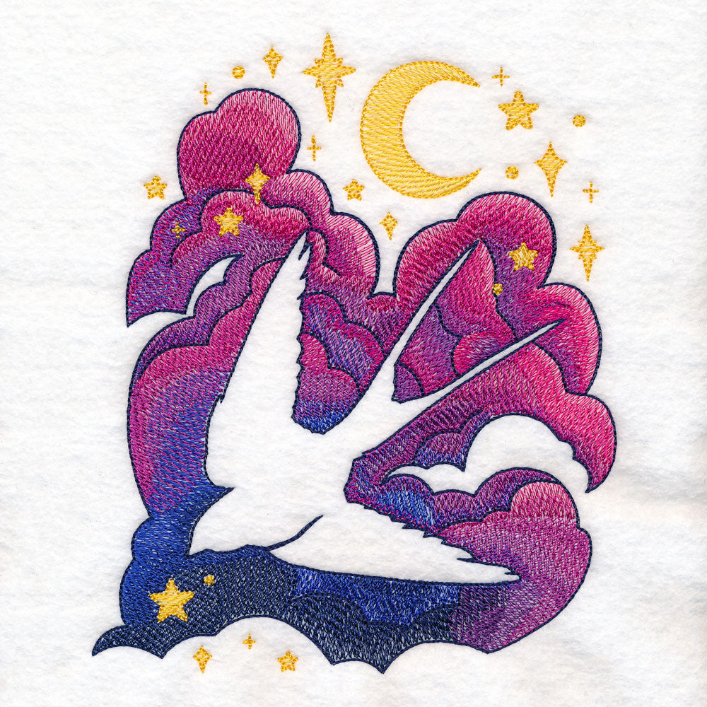 Celestial Swallow Silhouette (Embossed)