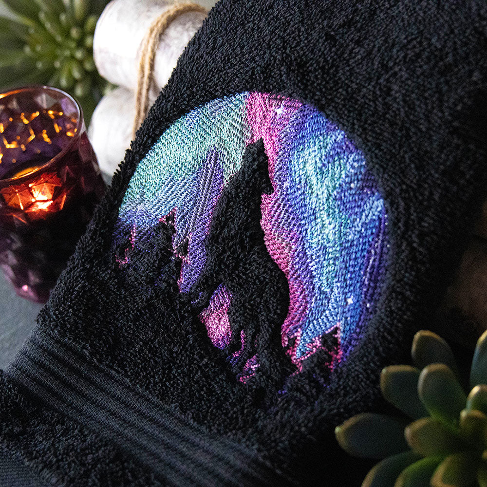 Aurora Wolf Silhouette (Embossed)