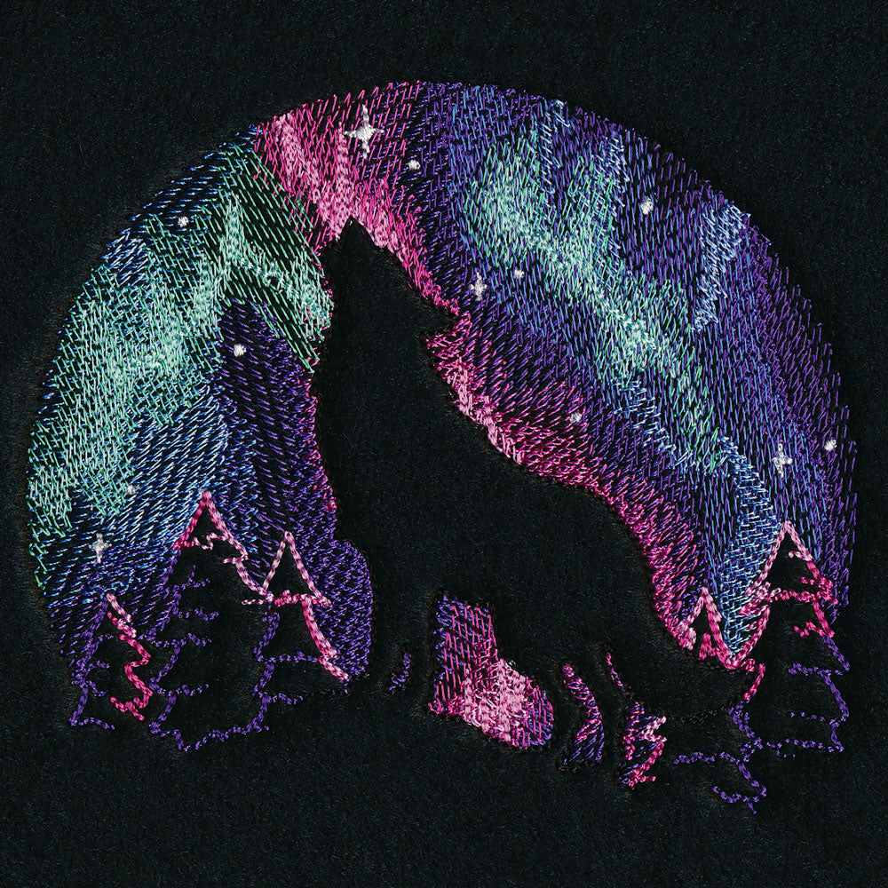 Aurora Wolf Silhouette (Embossed)