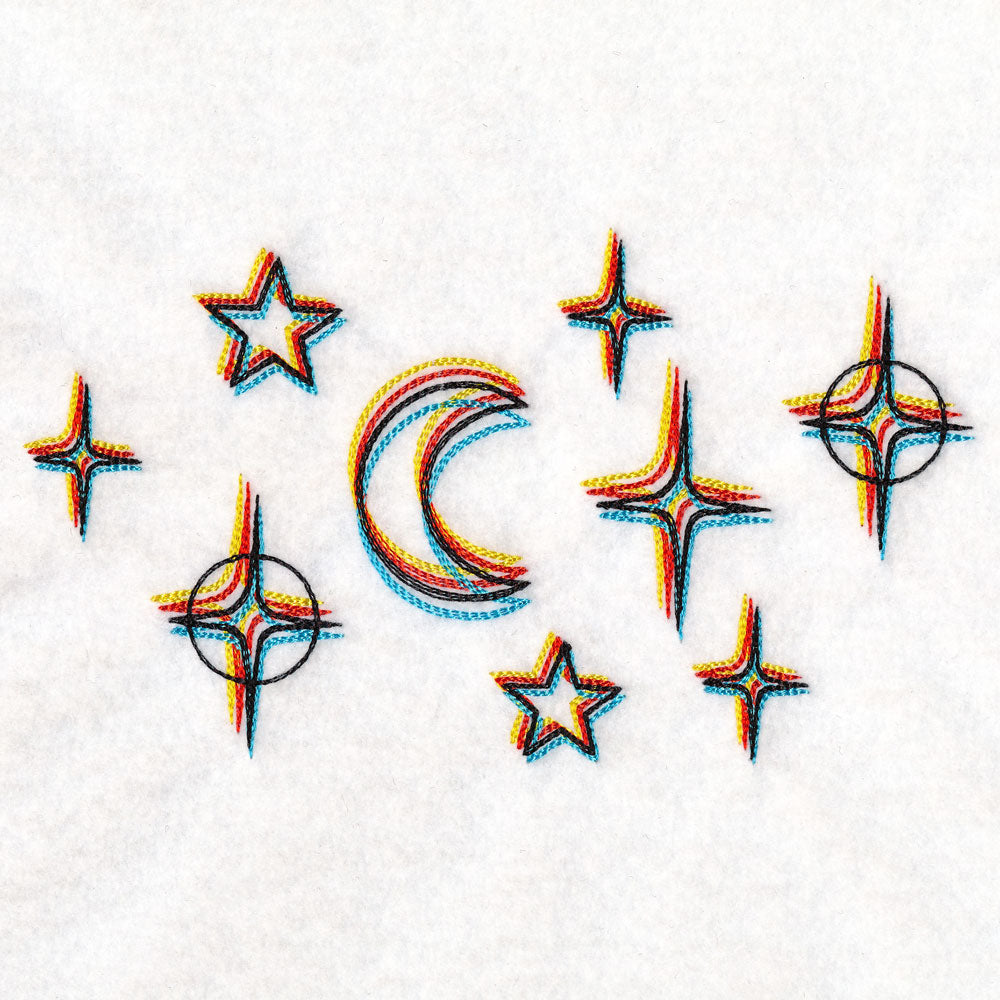 Chromatic Stars Border - Horizontal