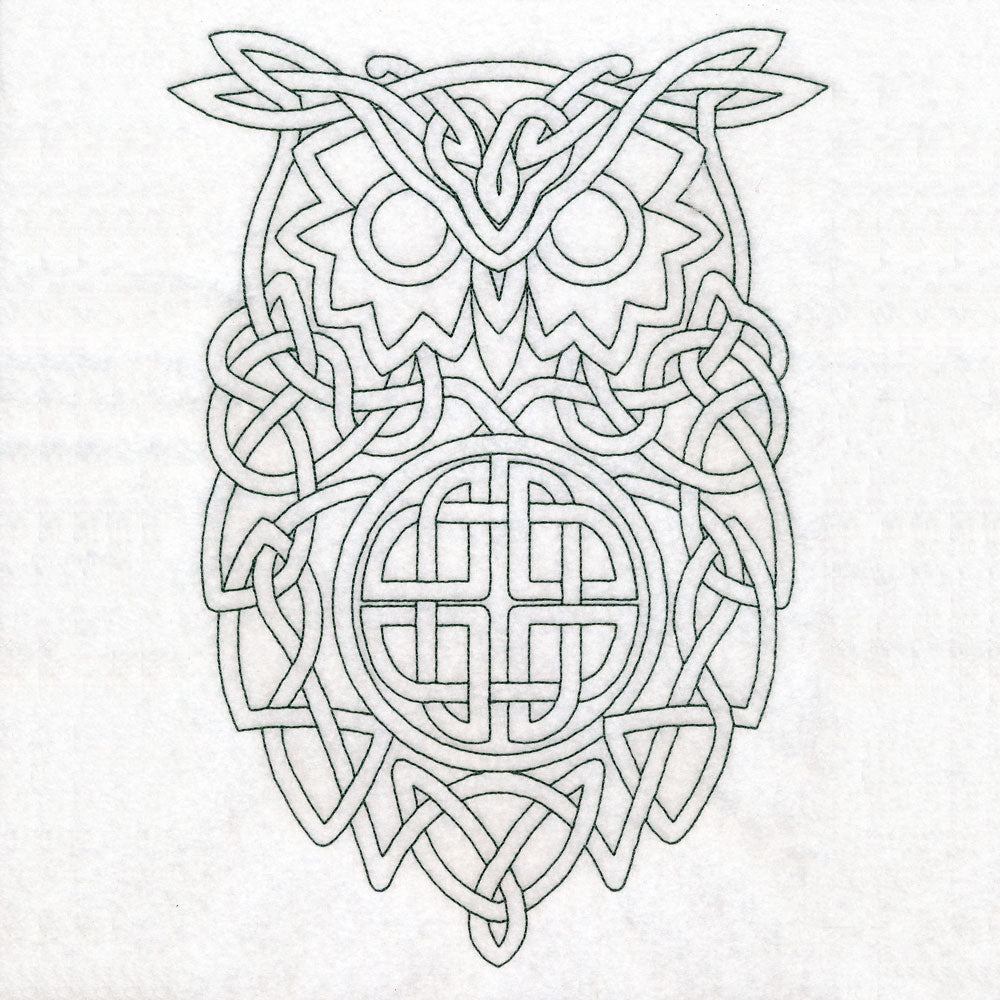 Simple Celtic Knotwork Owl (Quilting)