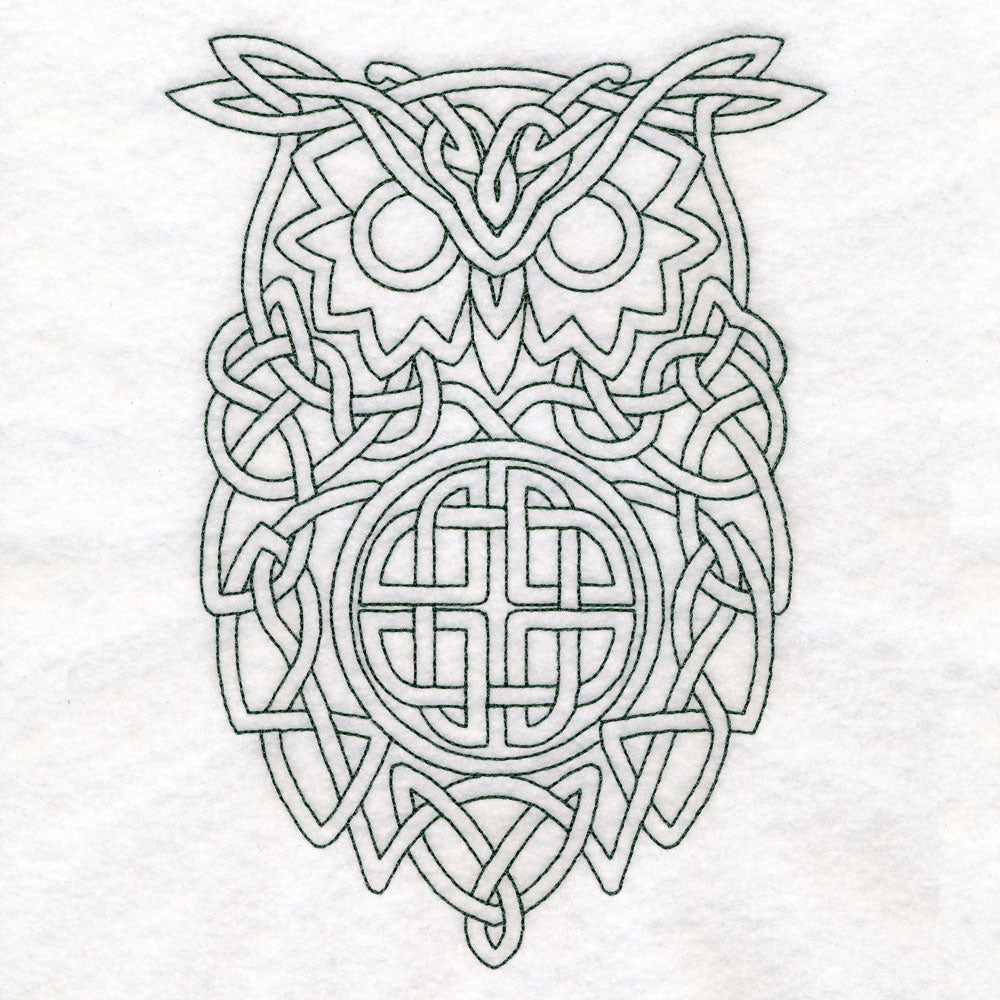 Simple Celtic Knotwork Owl (Quilting)
