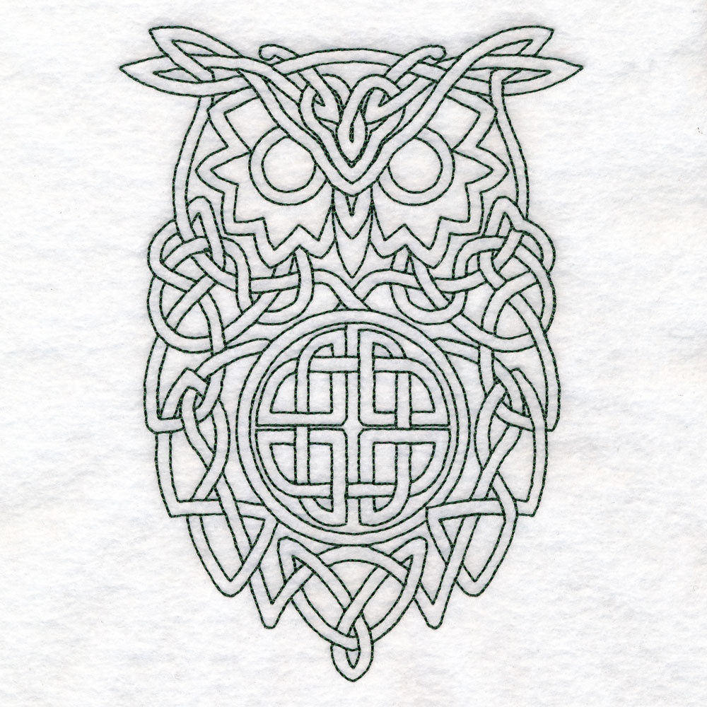 Simple Celtic Knotwork Owl (Quilting)
