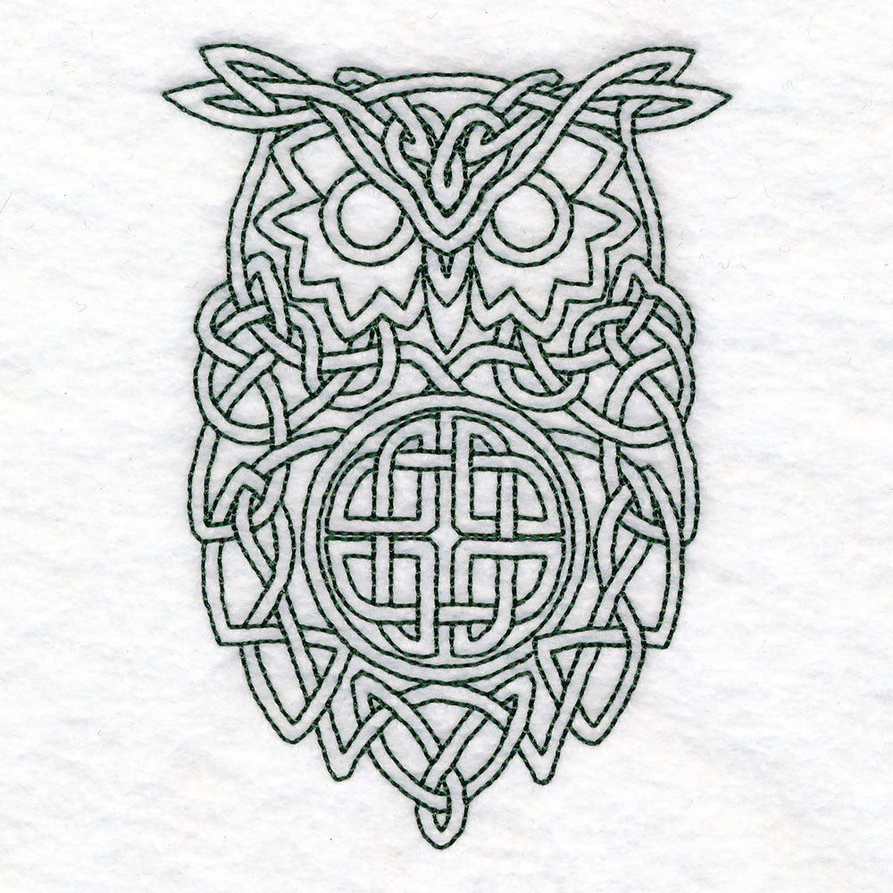 Simple Celtic Knotwork Owl (Quilting)