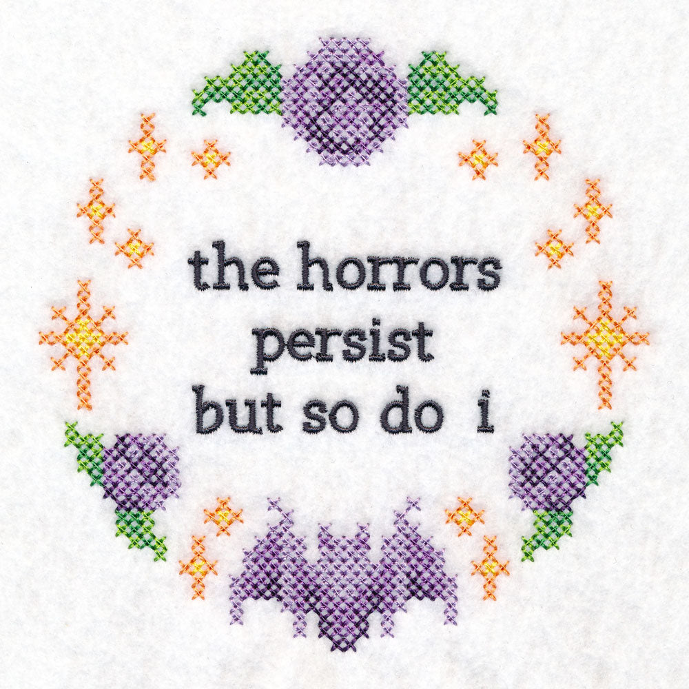 Snarky Samplers - Horrors Persist (Cross Stitch)