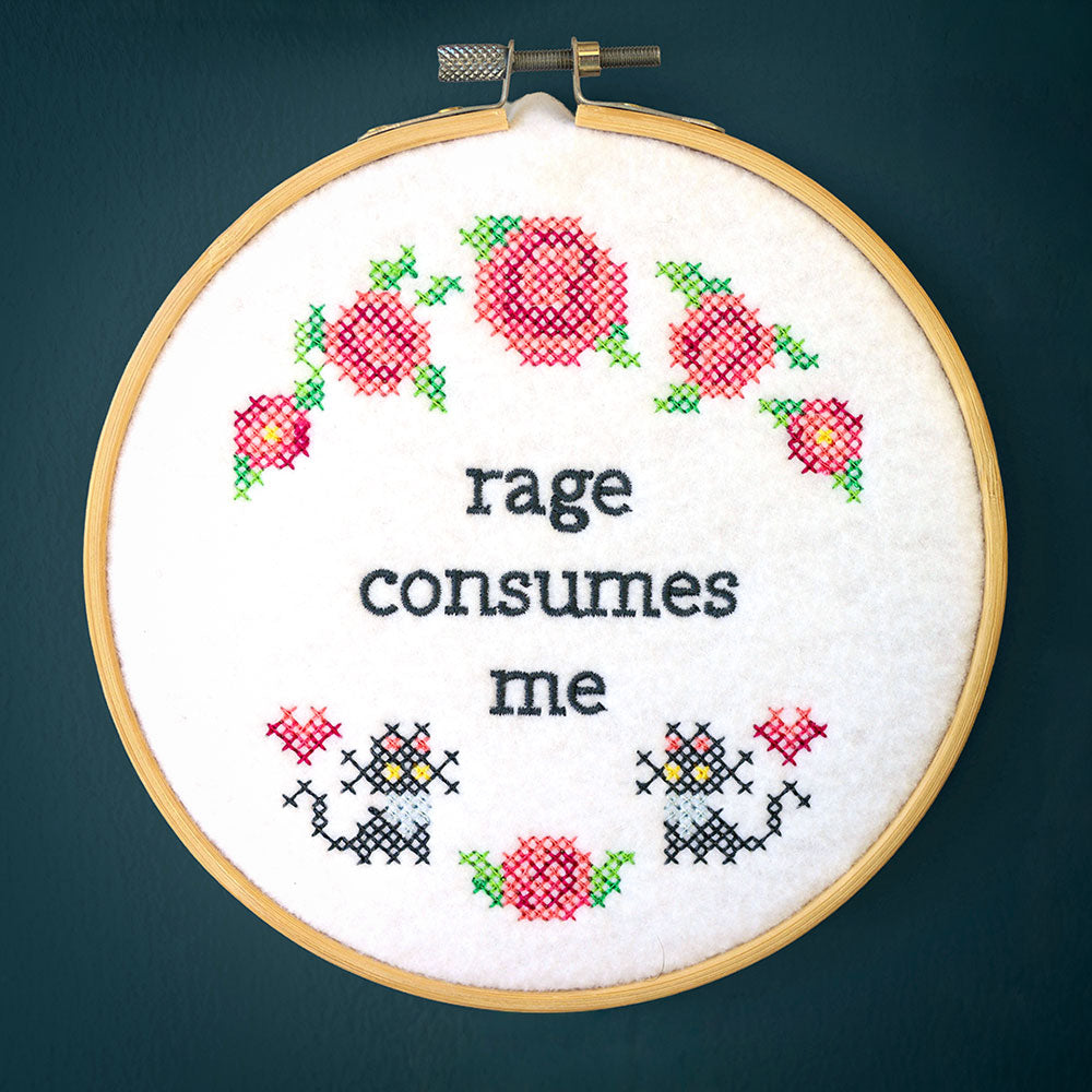 Snarky Samplers - Rage Consumes Me (Cross Stitch)