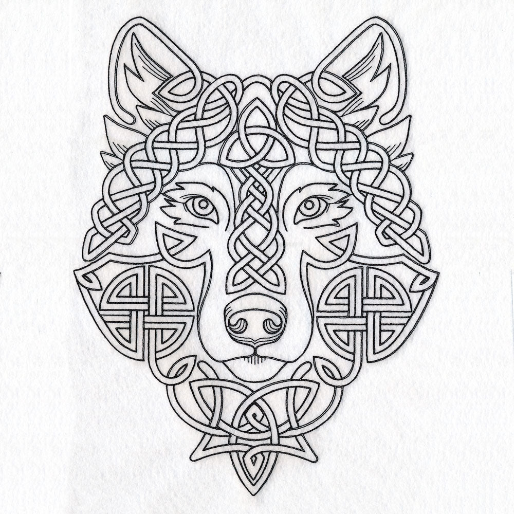 Simple Celtic Knotwork Wolf (Quilting)