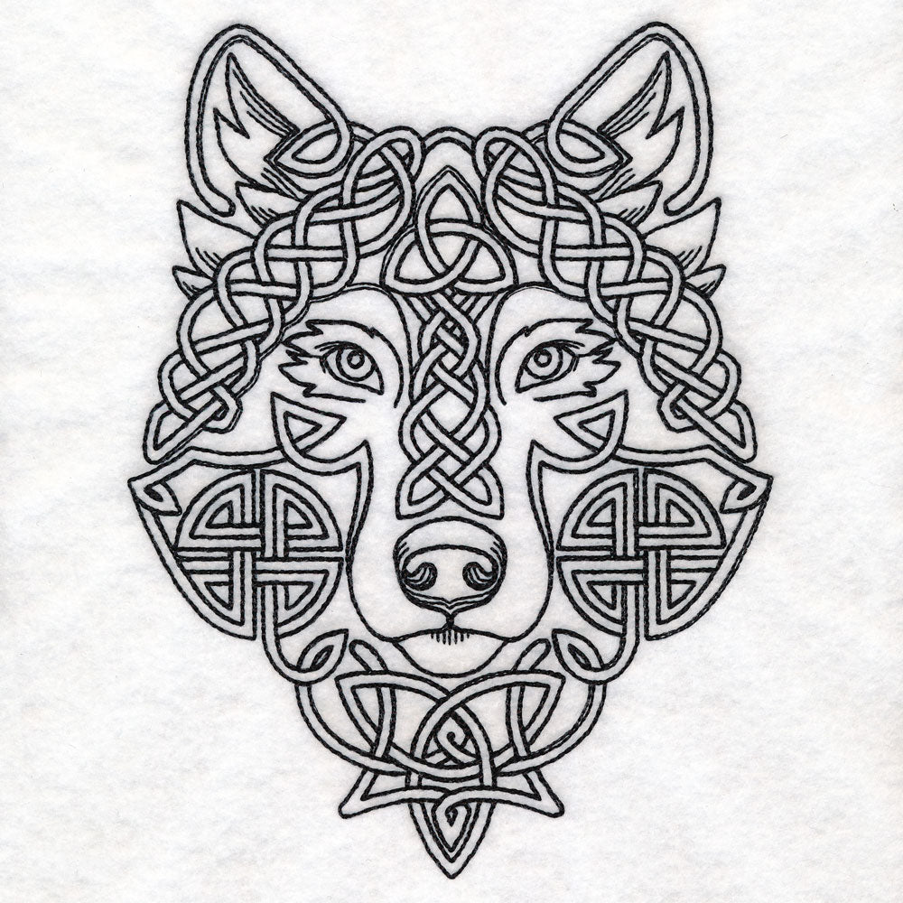 Simple Celtic Knotwork Wolf (Quilting)