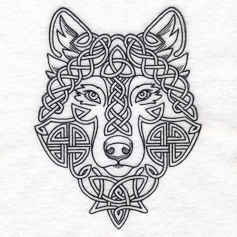 Simple Celtic Knotwork Wolf (Quilting)
