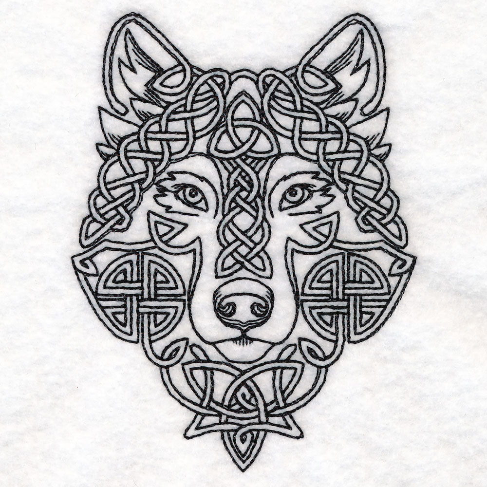 Simple Celtic Knotwork Wolf (Quilting)