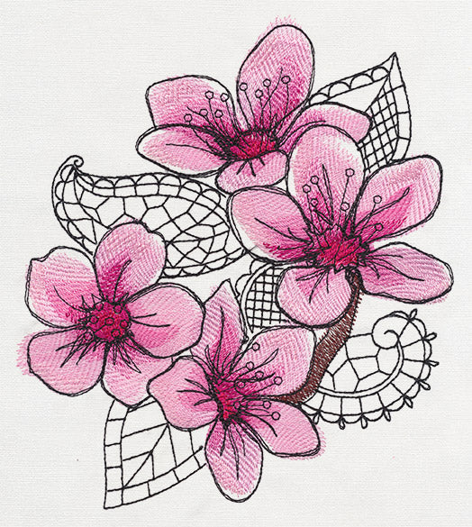 Petals and Lace - Cherry Blossom