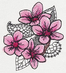 Petals and Lace - Cherry Blossom