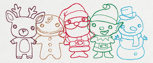 Christmas Friends Border