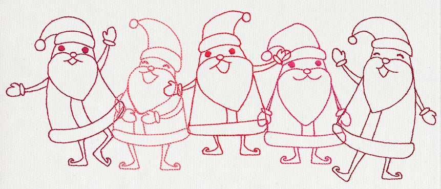 Dancing Santa Border