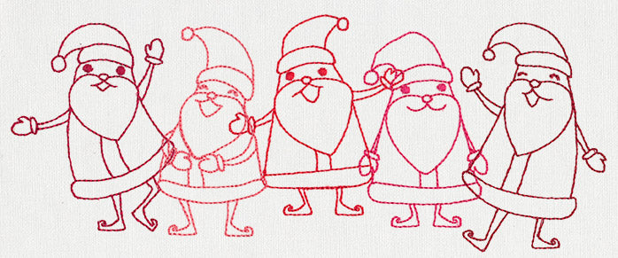 Dancing Santa Border