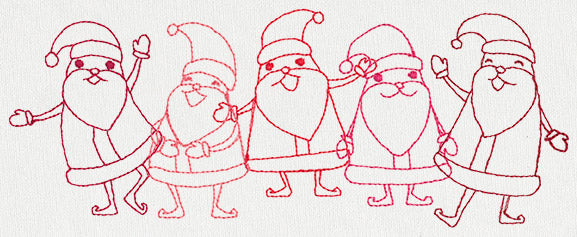Dancing Santa Border