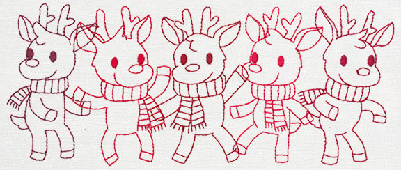 Prancing Reindeer Border