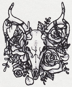 Sketched Deer Skull