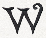 Fantasy Letter W - Lowercase